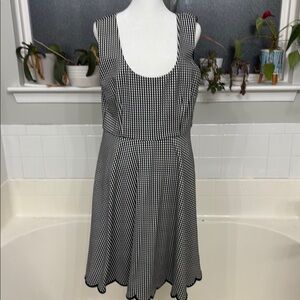 Kate Spade Black and White Asymmetrical A-Line Dress